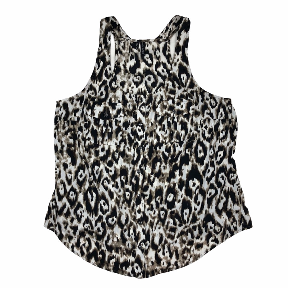 Maurices Leopard Print Sleeveless Blouse 0X
